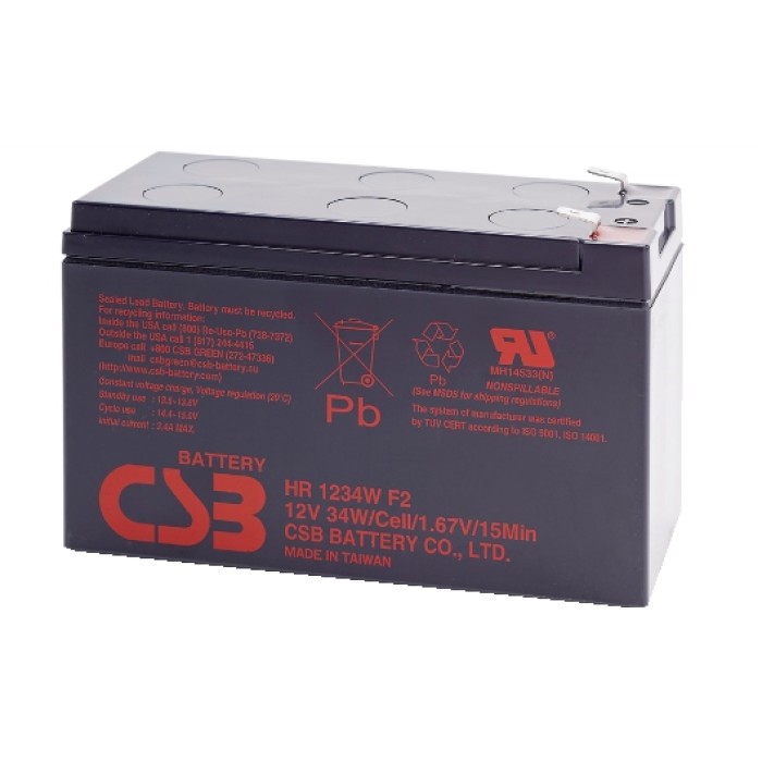 CSB HR1234W - Επαναφορτιζόμενη Μπαταρία Μολύβδου UPS 9Ah/12V Μπαταρίες Μολύβδου Onetrade CSB HR1234W - Επαναφορτιζόμενη Μπαταρία Μολύβδου UPS 9Ah/12V Μπαταρίες Μολύβδου Onetrade